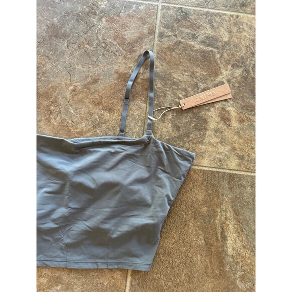 Skims Fits Everybody Cropped Cami Size 2X Gunmetal - Picture 4 of 8